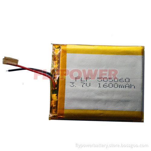 3.7V 1600mAh Lithium Ion Polymer Battery Pack (1S1P of FLP-505060)
